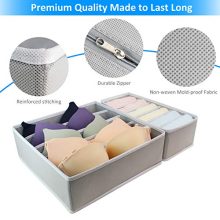 Foldable Drawer Organizers - Set of 4 for Ultimate Underwear, Socks, and Makeup Storage
