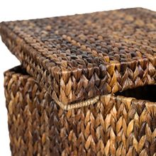 BIRDROCK HOME Woven Storage Cube - Abaca Seagrass Decorative Ottoman