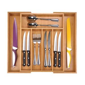 Organizer Tray Bamboo Expandable Cutlery