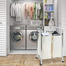 Classics Mobile 2 Compact Laundry Hamper Sorter Bag Cart