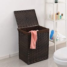 Foldable Synthetic Rattan Laundry Hamper
