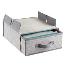 mDesign Soft Fabric Over Closet Shelving Hanging Storage Organizer