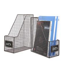 Rustic Metal Wire Document Magazine Storage Baskets
