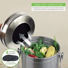 Abakoo Stainless Steel Compost Bin - 1.3 Gallon
