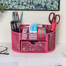 Desk Organizer Pencil Holder 9 Compartments with Drawer