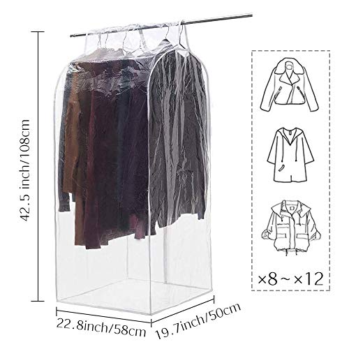 QEES Clear Closet Garment Bag, Hanging Wardrobe