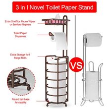 Toilet Paper Holder Stand Bathroom Tissue Dispenser