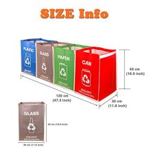Recycle Garbage Trash Sorting Bins Organizer