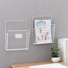 Organizer Basket Rack with Chalkboard Label Metal