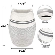 Laundry Hamper, 25.6" Height Wicker Laundry Baskets