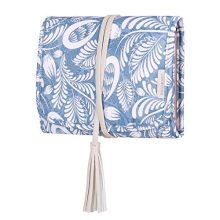 Foldable Floral Jewelry Roll Organizer Case