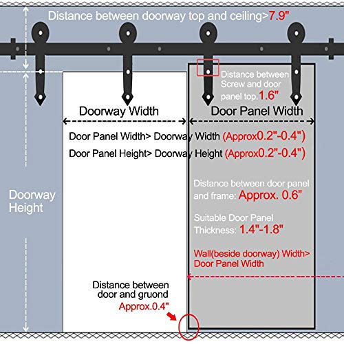 Yaheetech 12Ft Heavy Duty Sturdy Sliding Barn