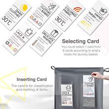 Laundry Hamper Sorter with Wheels & Card Pockets
