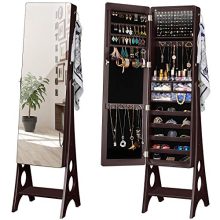 YOKUKINA LED Jewelry Cabinet Armoire