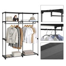 Closet Storage Organizer Portable Wardrobe with Hanging Rods
