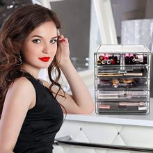 Sorbus Cosmetics Makeup and Jewelry Big Storage Case Display