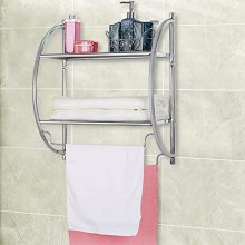 Safeplus Wall Mounted Bathroom Shelf with Towel Bars