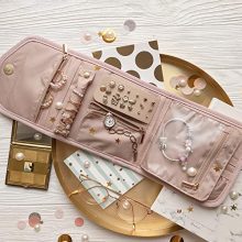 Compact Jewelry Organizer Case for Travel – Foldable Jewelry Roll for Rings, Necklaces & Earrings