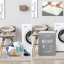 Collapsible Basket for Odorless Dirty Clothes Storage, Waterproof Cotton Linen with Handles for Easy Transport - Ideal for Bathroom, Bedroom, and Laundry Room