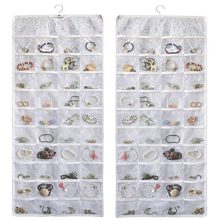 Double Sided Jewelry Storage Organizer with Embossed Pattern