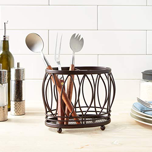 Countertop Organizer Traditional Style Utensil Crock for Kitchen
