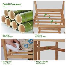 COOGOU Bamboo Garment Rack with Shelves – Heavy Duty Clothing Organizer for Entryway, Bedroom, and Store