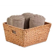 Honey-Can-Do Tall Water Hyacinth Basket Bin, Large