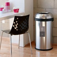 simplehuman 60 Liter / 16 Gallon Bullet Open Top Trash Can