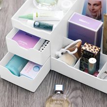 Elegant Vanity Holder for Brushes, Eyeshadow Makeup Organizer With Drawers