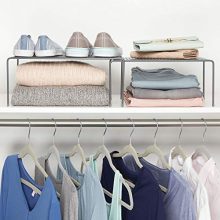 mDesign Modern Adjustable Metal Closet, Cabinet