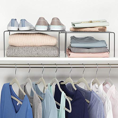 mDesign Modern Adjustable Metal Closet, Cabinet