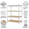 Yaheetech 4-Shelf Heavy Duty Shelving Garage