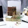Desk Organizer Accessories, Gold Office Organizer