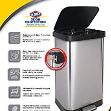 Extra Capacity Stainless Steel Step Trash Can with Clorox Odor Protection - 20 Gallon