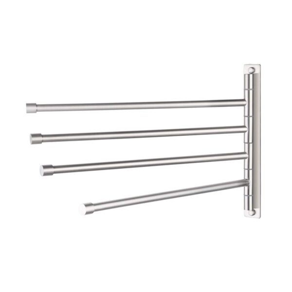 KES Swivel Towel Bar SUS Stainless Steel 4-Arm, Bathroom Swing Hanger