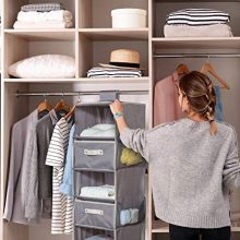 Shelf Hanging Closet Organizer Mesh Side Pockets