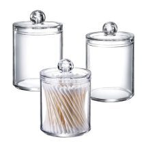Makeup Cotton Organizer Bathroom Storage Canister Jar