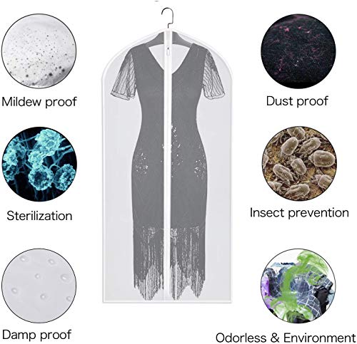 UOUEHRA Hanging Moth Proof Garment Bag Cover
