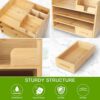 4-Layer Bamboo Desk Organizer with Drawer: Your Office's Space-Saving Solution