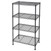Vacclo 4-Tier Wire Shelving 4 Shelves Unit Metal Storage