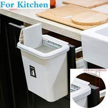 Small Trash Can with Lid Hanging Garbage