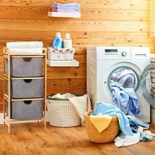 Bamboo Laundry Hamper with lid