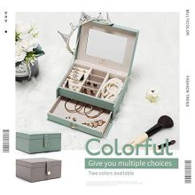 Jewelry Box with Mirror for Rings Earrings