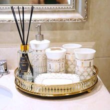 Mirrored Ornate Decorative Tray Jewelry