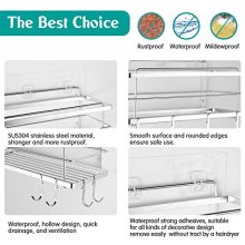 JOLLY LIFE 2 Pack Shower Caddy Bathroom Shelf, Stainless Steel