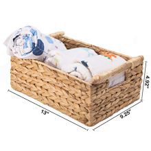VATIMA Natural Water Hyacinth Storage Basket with Handle