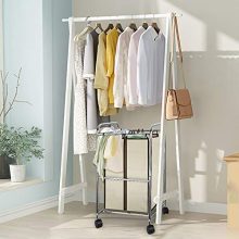Simple Trending 2-Bag Laundry Hamper Sorter Cart