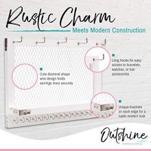 Chic and Practical Jewelry Haven: Wall-Mounted Silver Hen Wire Organizer for Effortless Access and Stylish Display