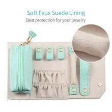 Leather Jewelry Roll for Travel, Jewelry Organizer