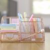 Rosework Rose Gold Desk Organizer for Women